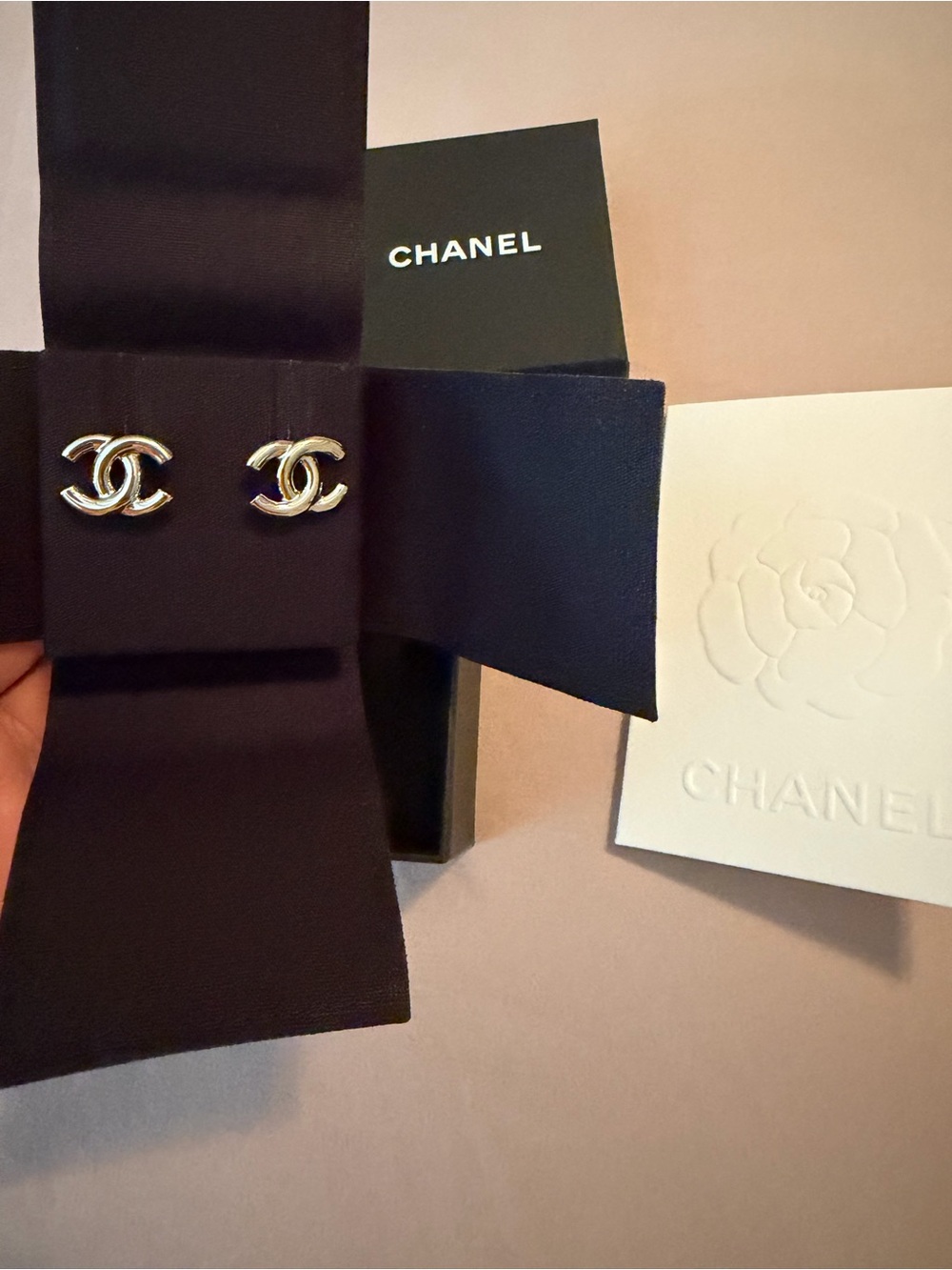 CHANEL Gold-Tone CC Logo Stud Earrings - Gold